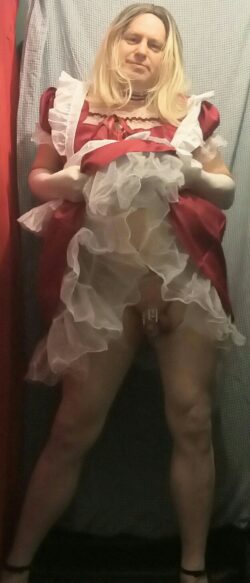Sissy Maid in Red