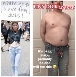 Sissy Donna exposed for having a tiny white dick