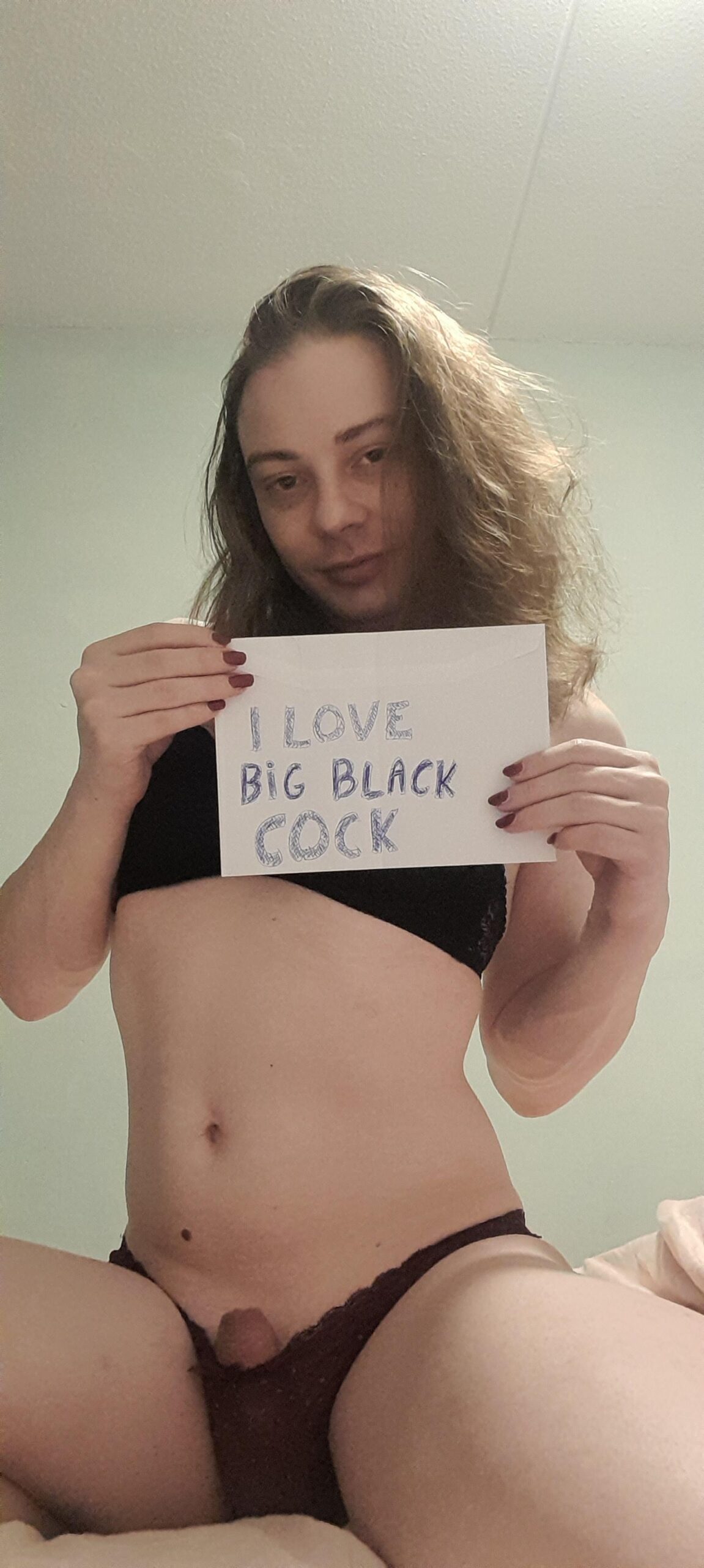 Femboy Lola Exposed as dirty bitch for black cock