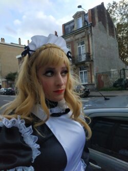 Sissy maid Marga public exposure