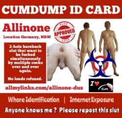 Bareback Cumdump ID Card of Sissy sl*t Allinone