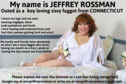 JEFFREY ROSSMAN from Connecticut admits he is a sissy wearing negligee