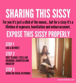 This sissy shouldn’t stay anonymous!