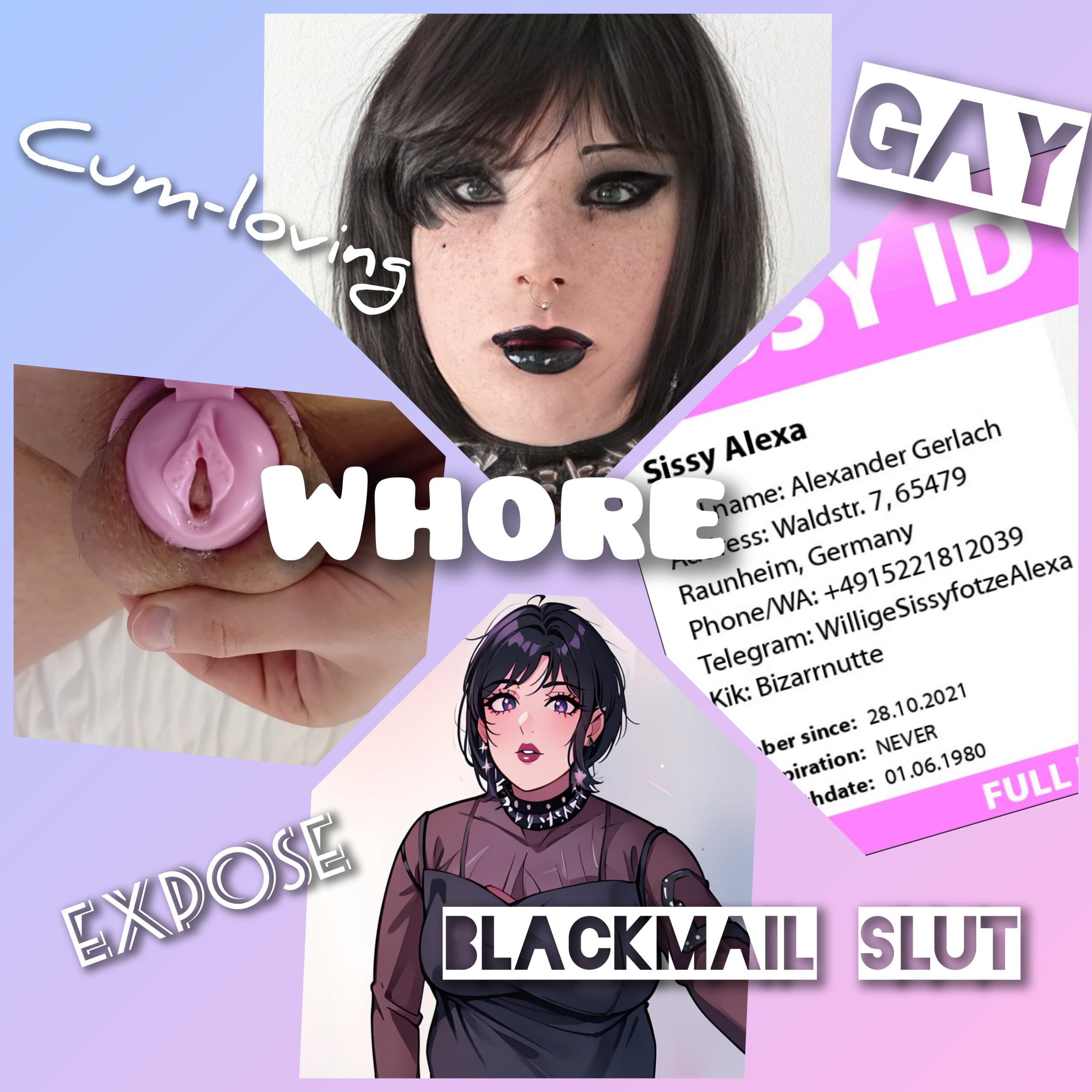 Sissy sl*t seeking EXPOSURE, DOXXING & BLACKMAIL. RUIN ME 😈😈😈