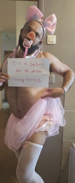 *** MAN FAILLURE***SissyLassy Diaper Sissy Piggy f4ggot***IM NOT A MAN***