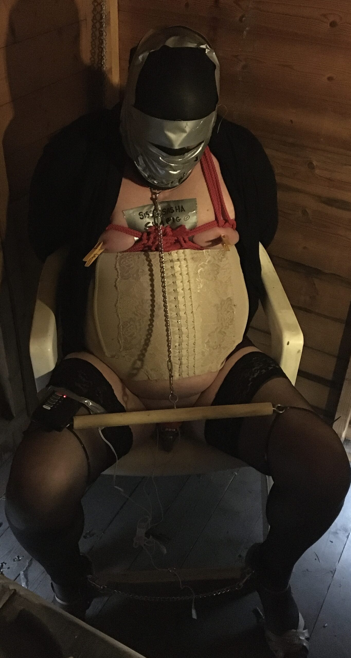 Sissy Sasha Bound and Gagged