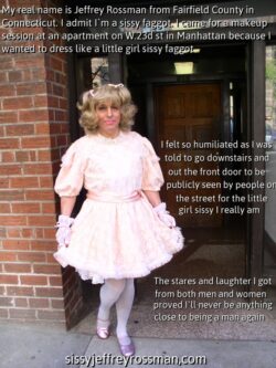 Jeffrey Rossman from Connecticut outed and exposed as a little girl sissy