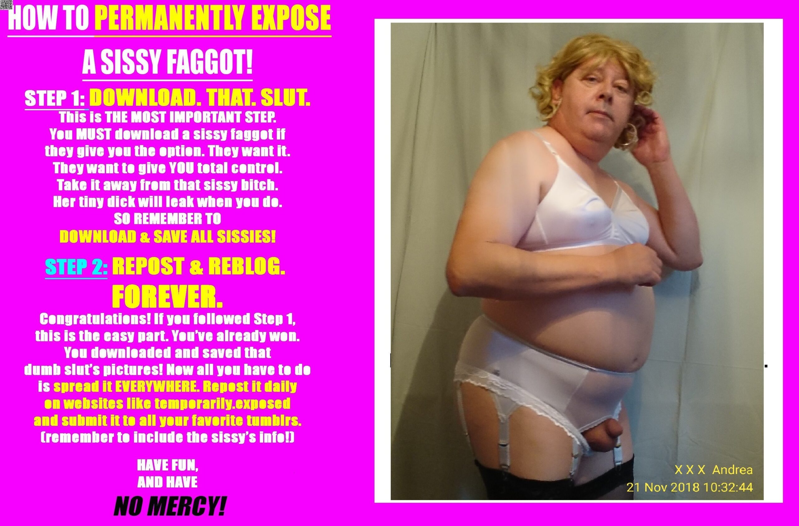 UK Sissy Andrea Sissy Cards