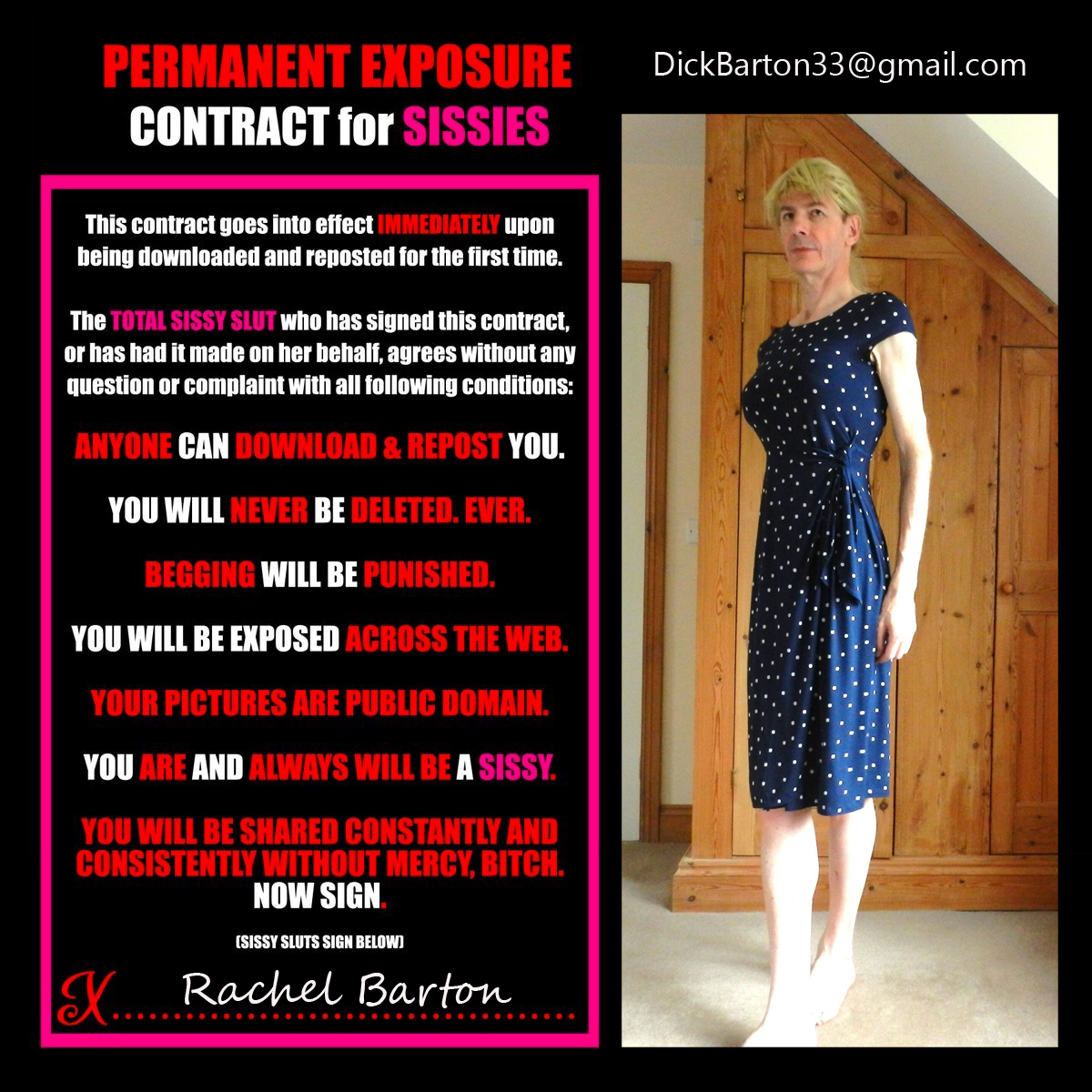 Crossdressing Sissy for Download and Repost