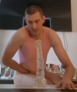 Sissy sl*t Tony Meyer with horsedildo