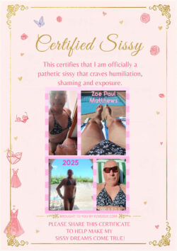 Paul Matthews as Zoe – Bikini Sissy Exposure