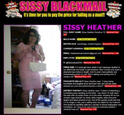 Sissy Heather Donahue TS – blackmail exposure