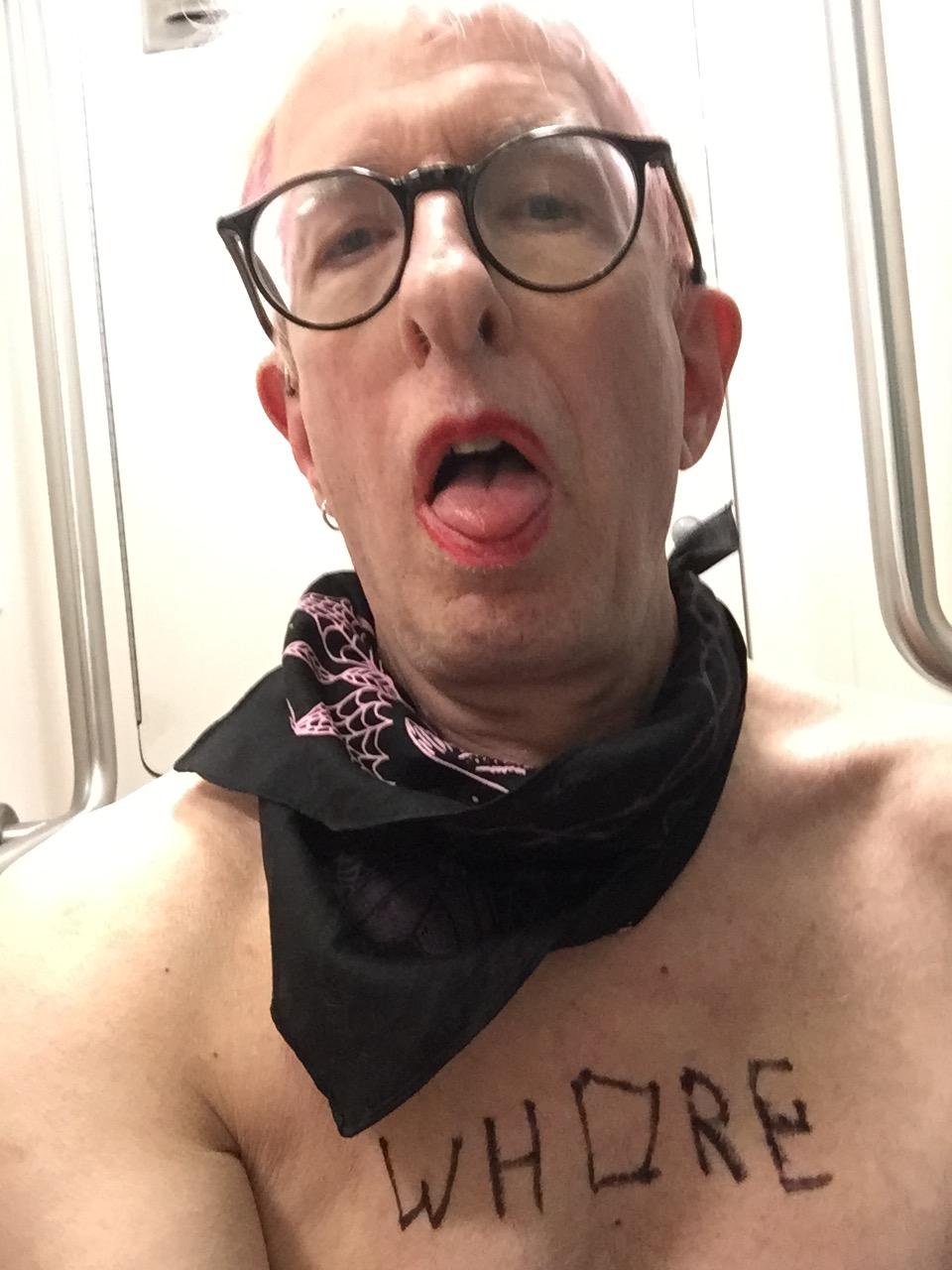 sissy on its knees on the train