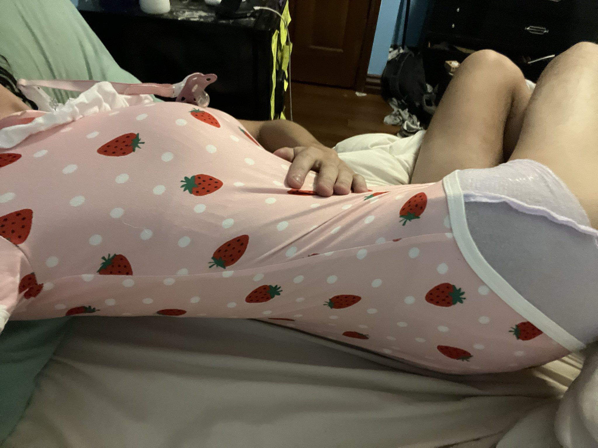 Diaper wearing sissy