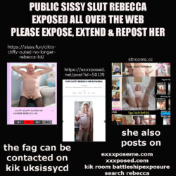 ~ MORE OF OUTED SISSY CLITTY CLIFFY (REBECCA)