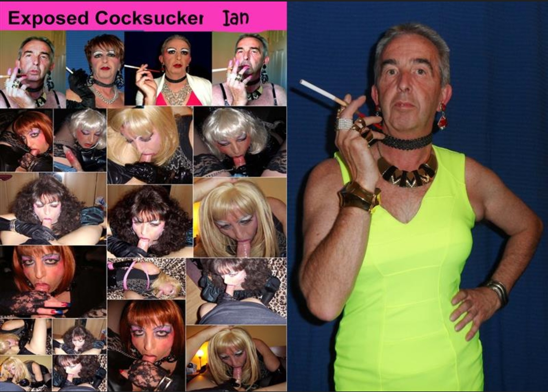 Sissy f*ggot Ian in actio