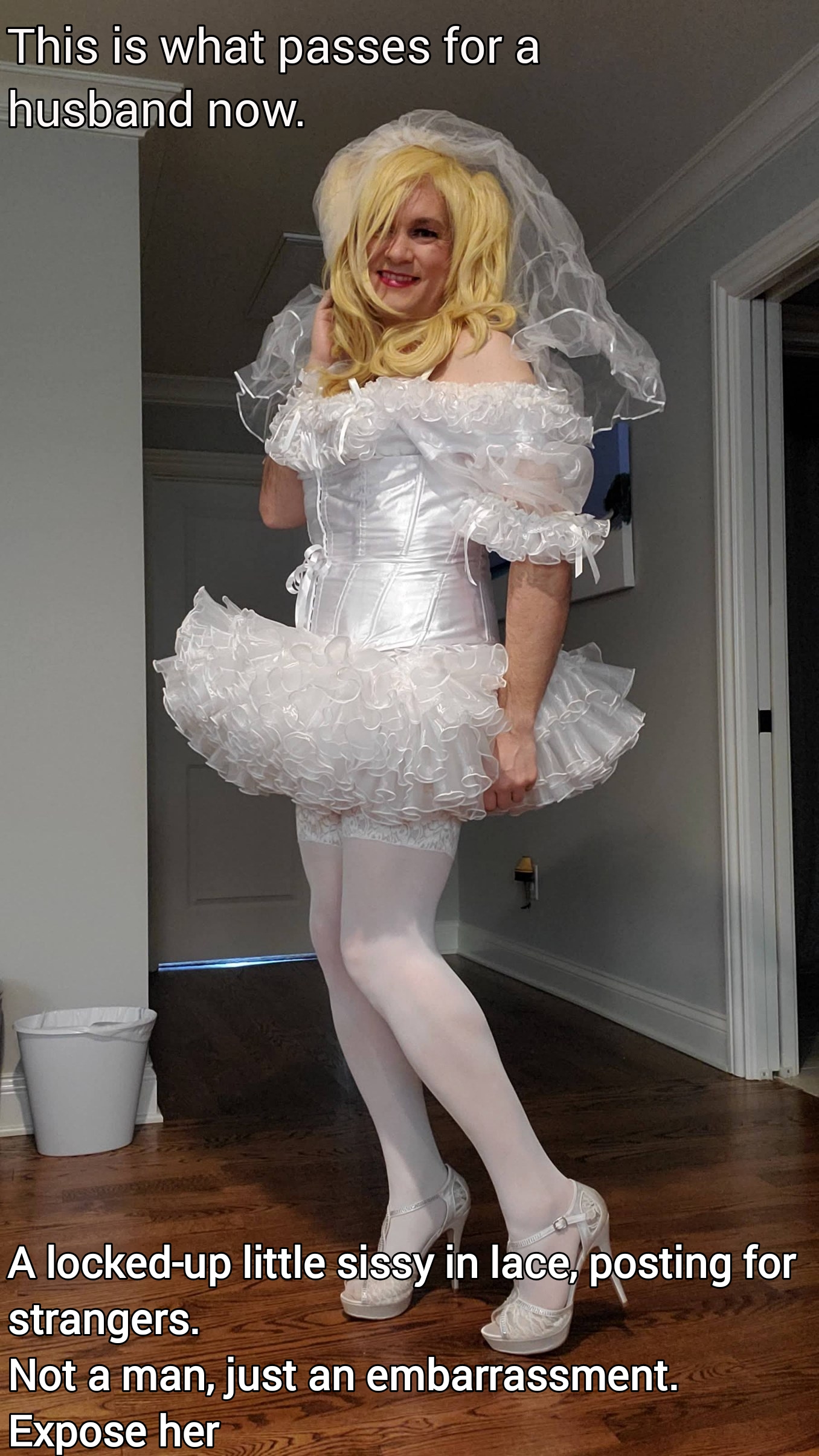 Exposed sissy husband