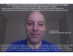 Sissy Jeffrey Rossman posts his address where he lives and he loves men