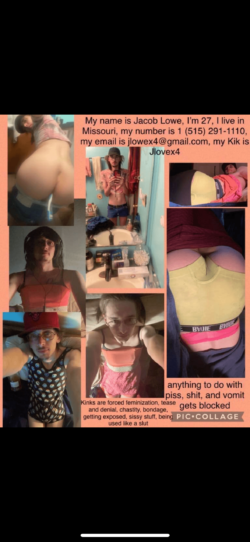 Sissy sl*t Jacob Lowe