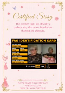 Shameful sissy loser