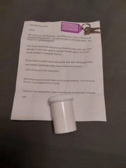 Chastity key risk (geocaching)