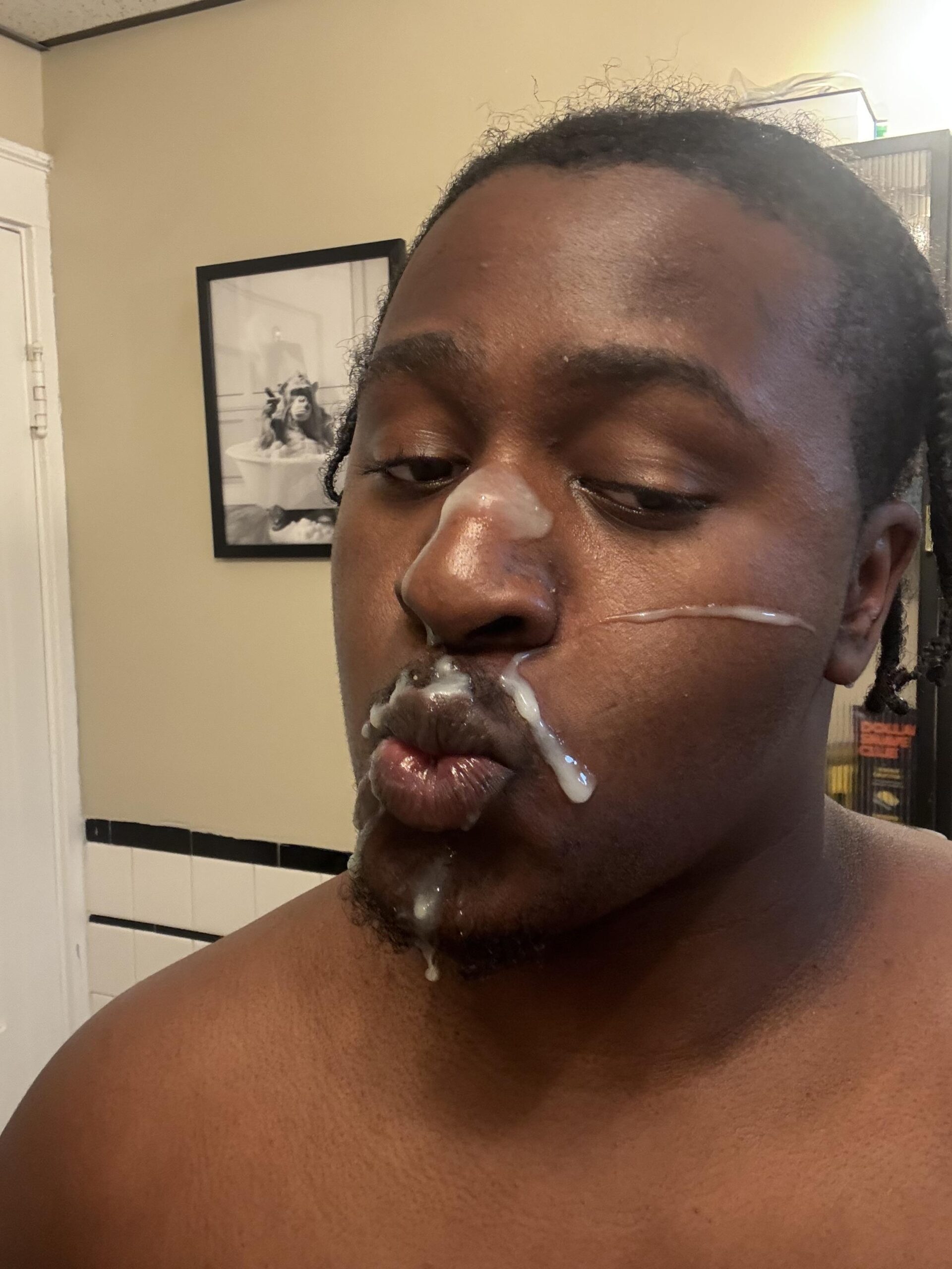 Sissyboy64 covered in cum
