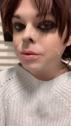 Cum face sissy exposed