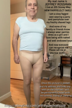 Jeffrey Rossman, named and outed sissy f*ggot from New Fairfield, CT