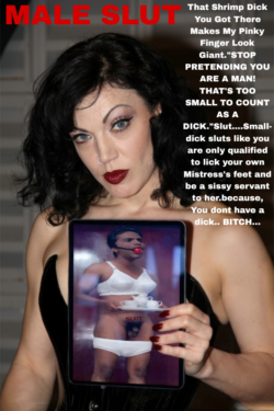 Mistress exposing small dick bitch