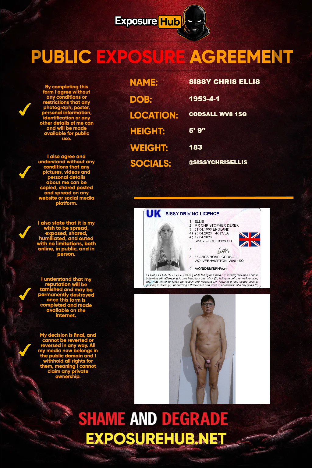 sissy chris ellis exposing himself