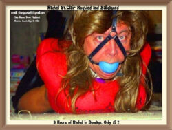 Rachel St.Clair Hogtied and Ballgagged and Exposed