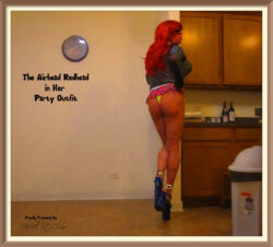 The Airhead Redhead in Her Party Outfit
