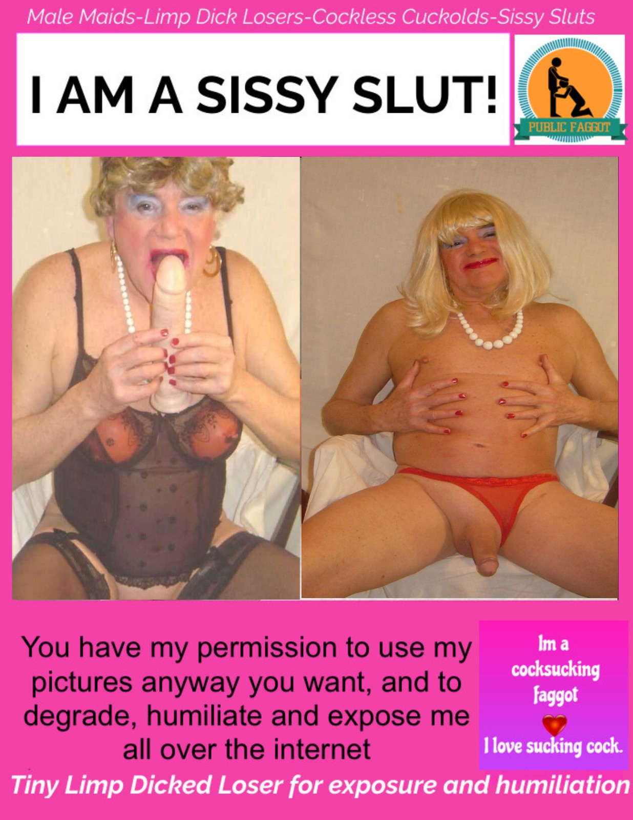 This sissy succumbs to the urge for exposure, again