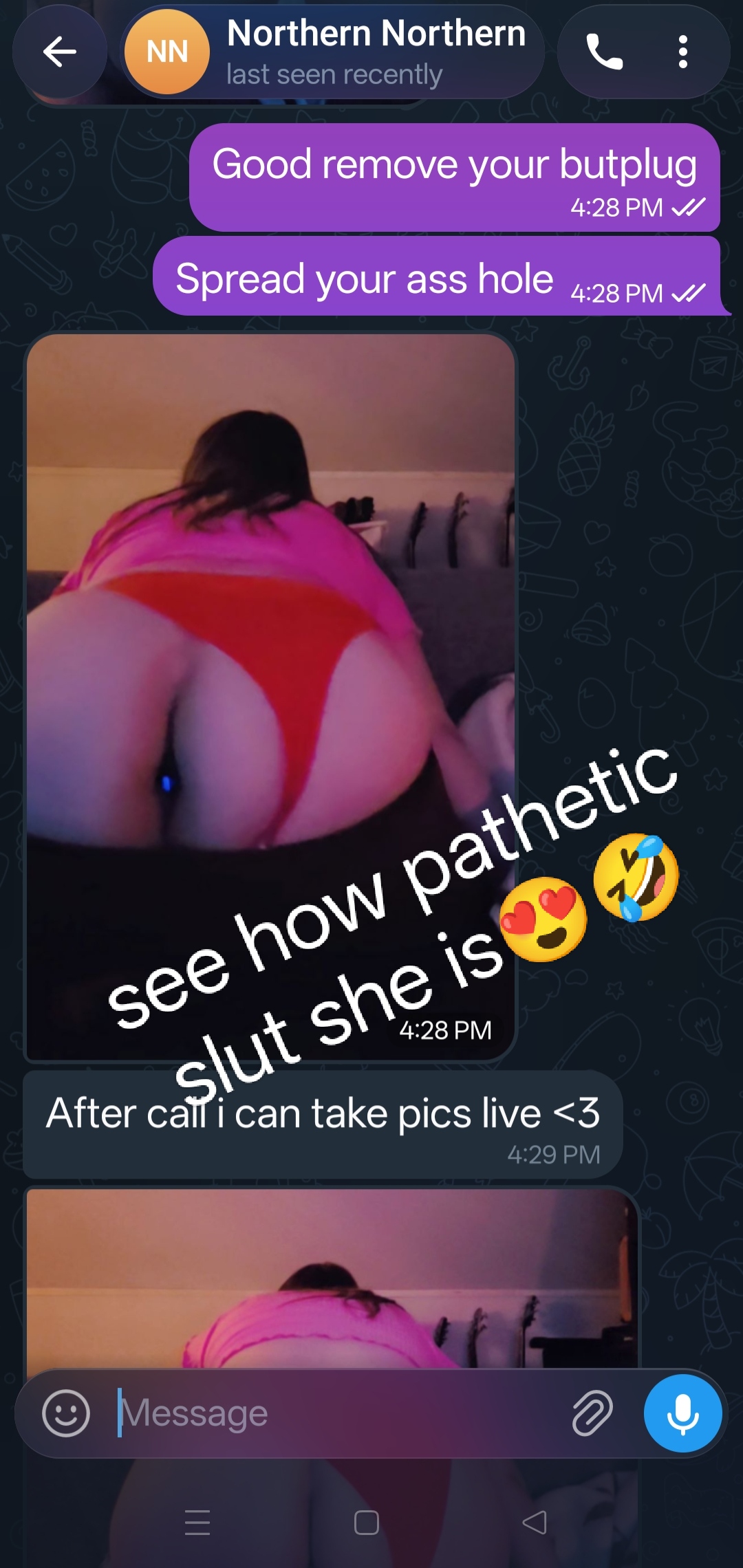 Exposing my chubby sissy
