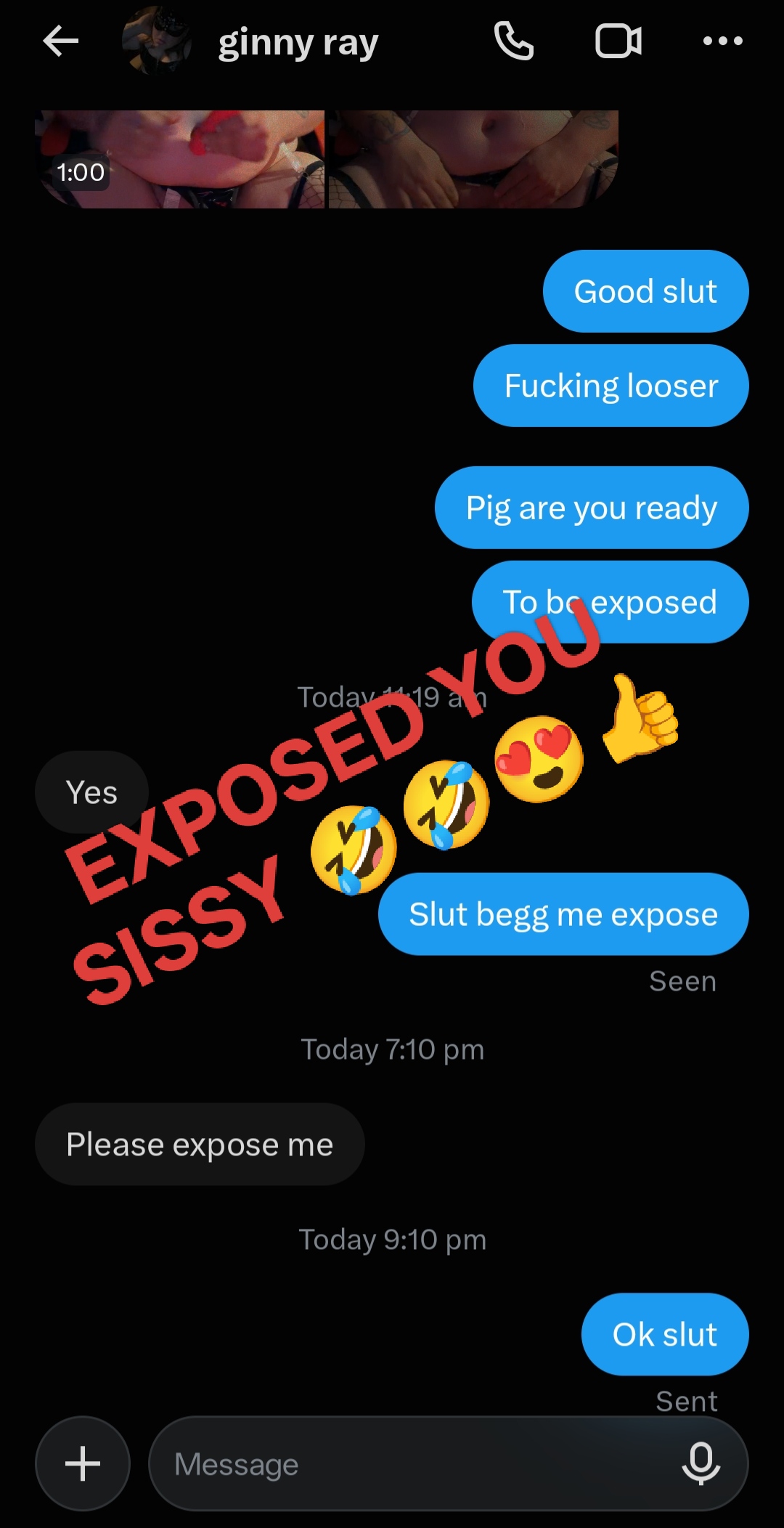 Fat sissy bitch exposed pathetic sl*ts
