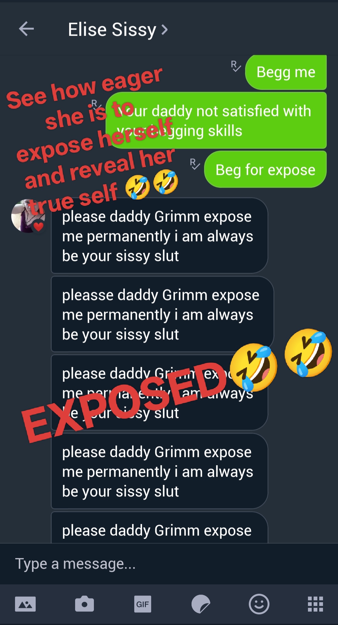 Kik harem sl*t exposed