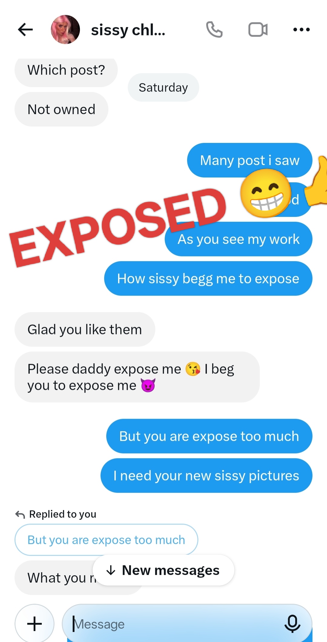 Sissy sl*t exposed from my twitter harem