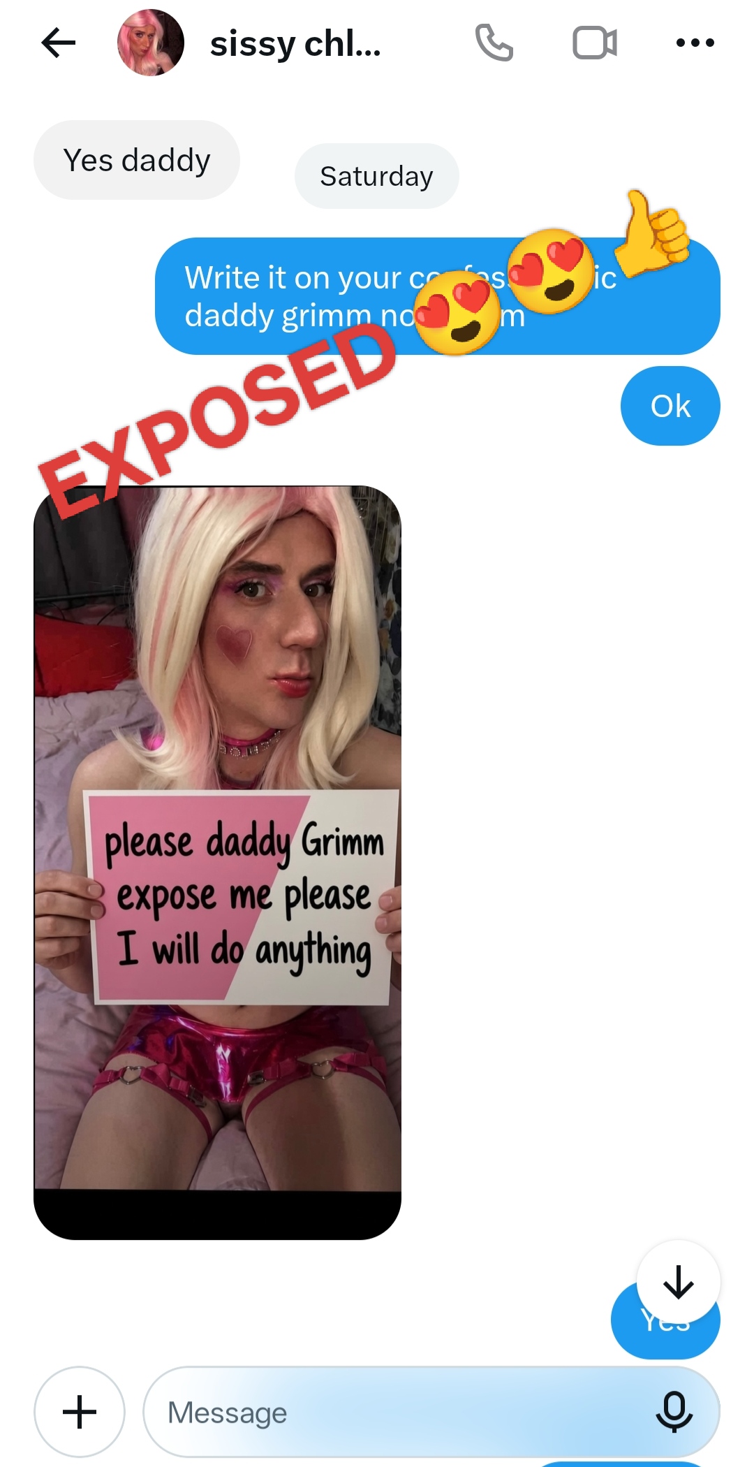 Sissy sl*t exposed from my twitter harem